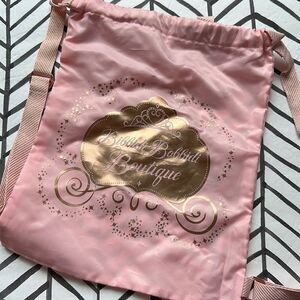 Disney Parks Bibbidi Bobbidi Boutique Cinch Sack with Gold Princess Carriage